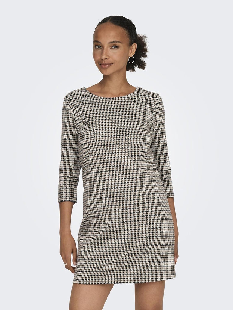 Only Women's ONLBRILLIANT 3/4 CHECK DRESS NOOS Dress