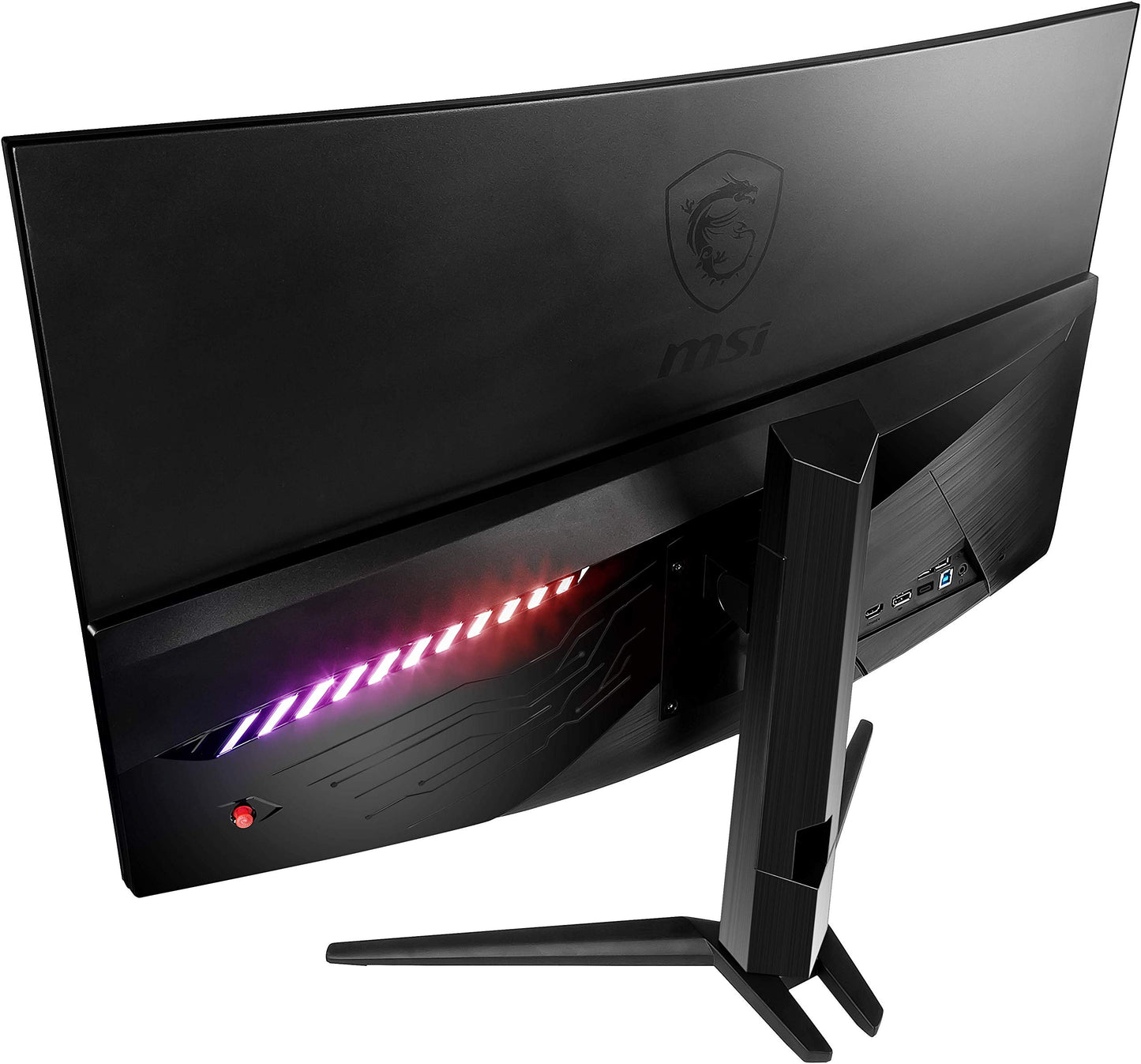 Msi Optix Mag321Curv Curved Gaming Monitor, 32" 3840 X 2160 (Uhd) 16: 9 Aspect Ratio, 60Hz Refresh Rate 4Ms, Hdr Ready, 4K Resolution, Freesync, Black