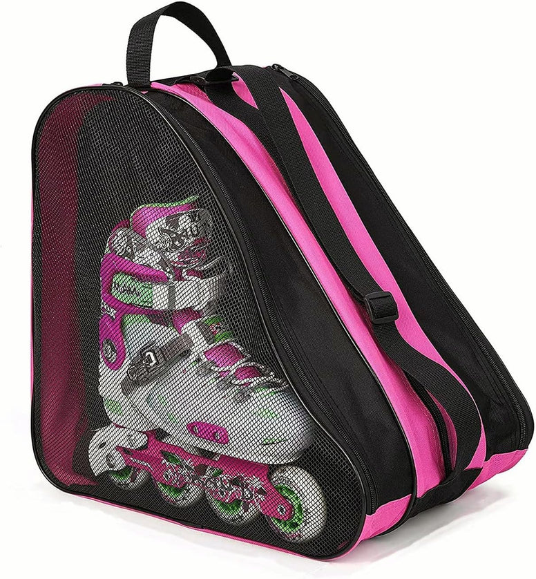 FOUUA Roller Skate Bag - Unisex Ice Skate Bag with Adjustable Shoulder Strap - Breathable Oxford Cloth Skating Shoes Storage Bag Without Unpleasant Smell Roller Skate Accessories