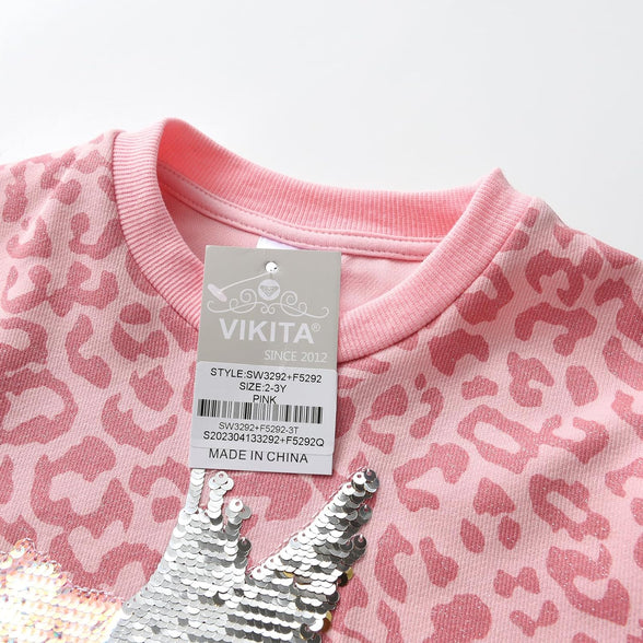 VIKITA Little Girls Cute Flower Long Sleeve T-Shirt Top for 1-8 Years