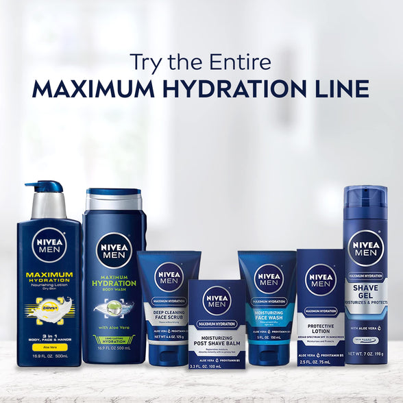 NIVEA Men Maximum Hydration 3 in 1 Nourishing Lotion 16.9 Fl Oz