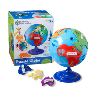 Learning Resources Puzzle Globe, 3-D Geography Puzzle, Fine Motor, 14 Pieces-Ler7735.Ages 3+
