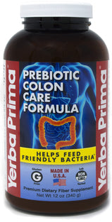 Yerba Prima Prebiotic Colon Care Formula Fiber Powder, 12 Ounce