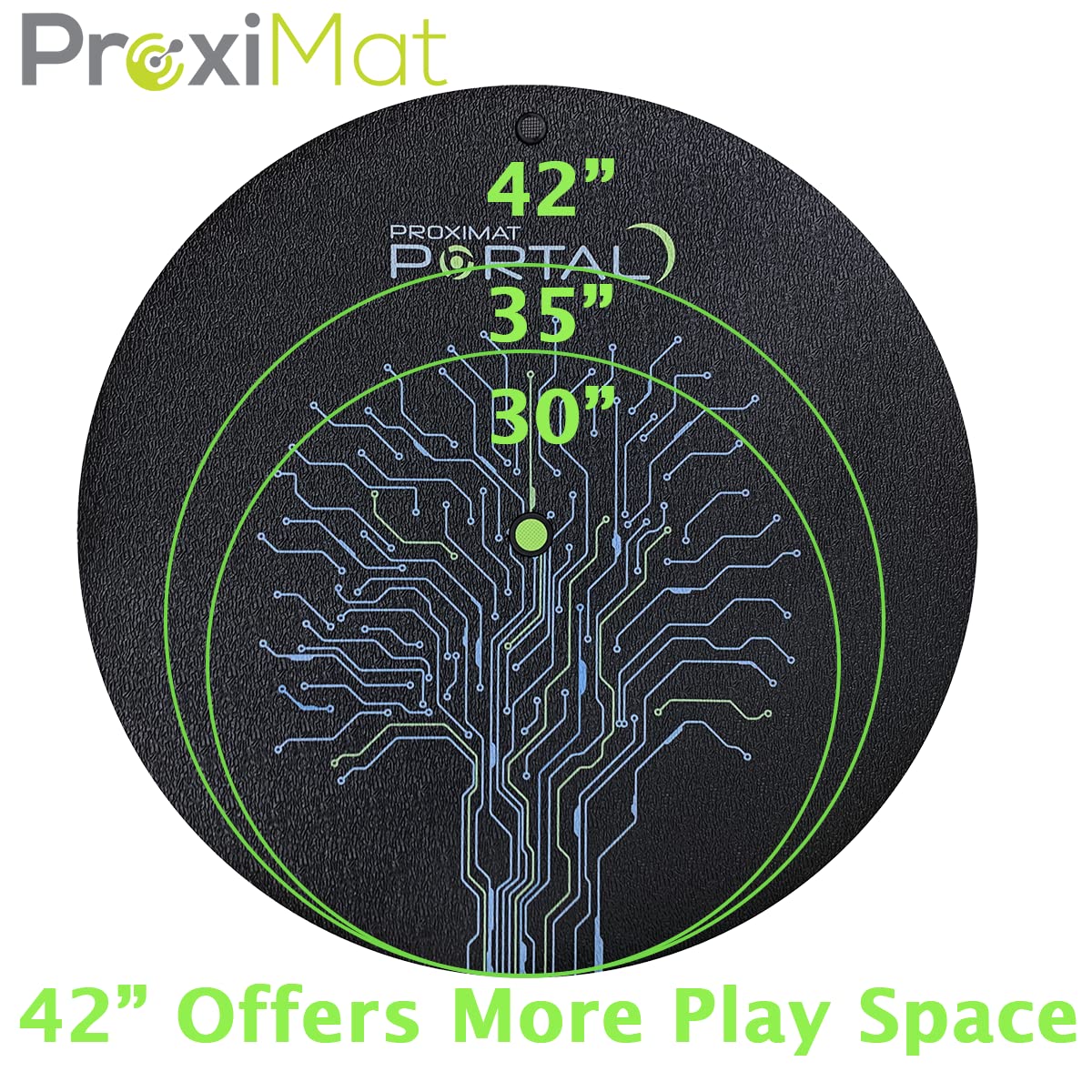 VR Mat - ProxiMat ® Metaverse Portal 42" - X-Large Mat for Virtual Reality - Play with Both Feet on The Mat