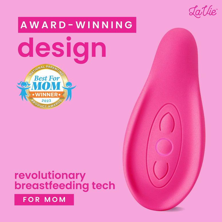 Lavie Lactation Massager, Breastfeeding Support For Clogged Ducts, Mastitis, Improve Milk Flow, Engorgement, Medical Grade Rose