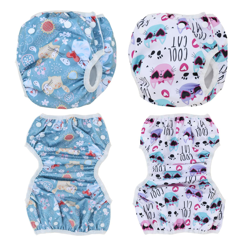 TDIAPERS Swim Diapers Reusable Adjustable Baby Shower Gifts for Boys Girls,Pack of 2,Small