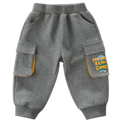 LABISHU Toddler Boys Thin Elastic Waist Sport Jogger Pants Kids Athletic Casual Cuffed Pull On Outwear Sweatpants