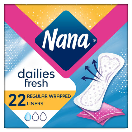 Nana Normal Single Wrapped Pantyliners, 22 Count