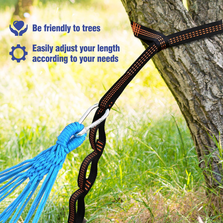 Anyoo Camping Hammock Breathable Fabric Hammock with Tree Straps for Hanging Durable Hammock Up to 450lbs Portable Hammock with Travel Bag,Perfect for Garden Outdoor/Indoor Patio Backyard