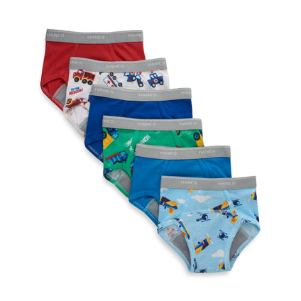 Hanes boys Hanes Toddler Boys' Potty Trainer Underwear, Boxer Briefs & Briefs Available, 6-pack Baby and Toddler Training Underwear