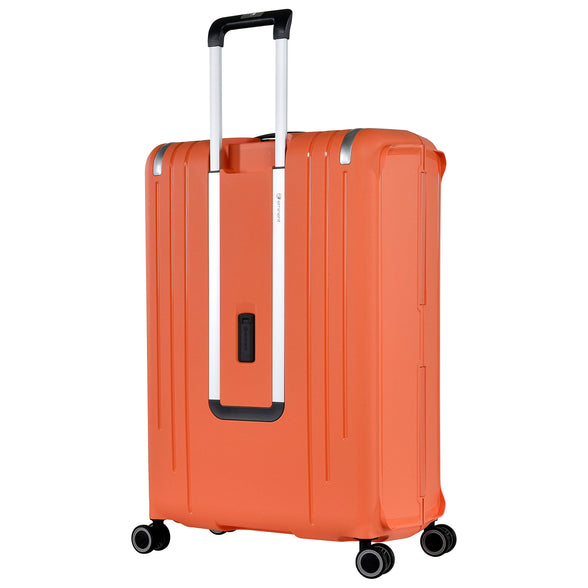 Eminent Checked Luggage 28 Inches – Polypropylene Hard Case Luggage Sets with 4 Double Spinner Wheels TSA Lock (Checked Luggage 28-Inch, Orange)