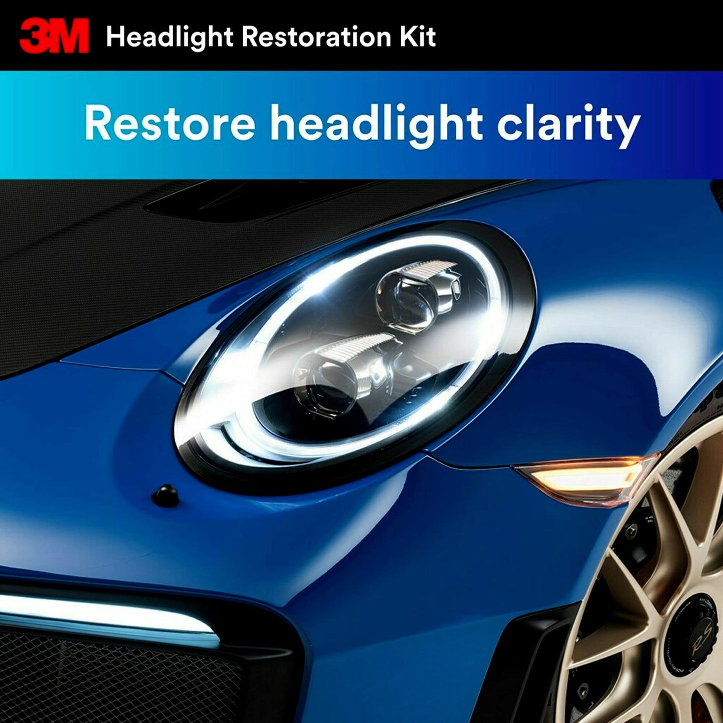 3M Headlight Restoration Kit, Heavy Duty 2-Pack, Easy Heavy Duty Car Headlight Restoration System, Headlight Cleaner and Restorer, Use With A Household Drill