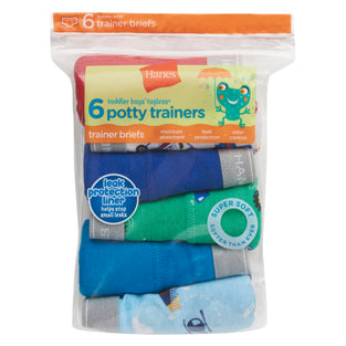 Hanes boys Hanes Toddler Boys' Potty Trainer Underwear, Boxer Briefs & Briefs Available, 6-pack Baby and Toddler Training Underwear