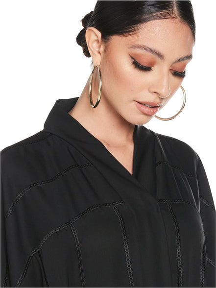 Nukhbaa Women's Abaya, Black