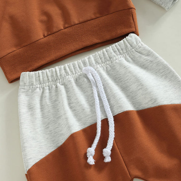 SOLILOQUY Toddler Baby Boy Girl Clothes Long Sleeve Hoodie Sweatshirt Tops+Drawstring Pants Set Fall Winter Tracksuit Outfits 12-18M