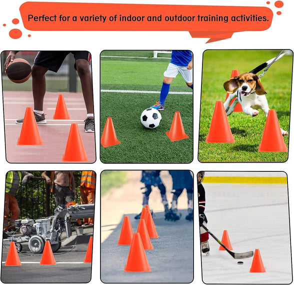 SIMRAN SPORTS Football Cones, Football Field Marking Equipment, Football Training & Playing Field Equipment, Cone Marker, Cone Markers for Sports 6 Inch