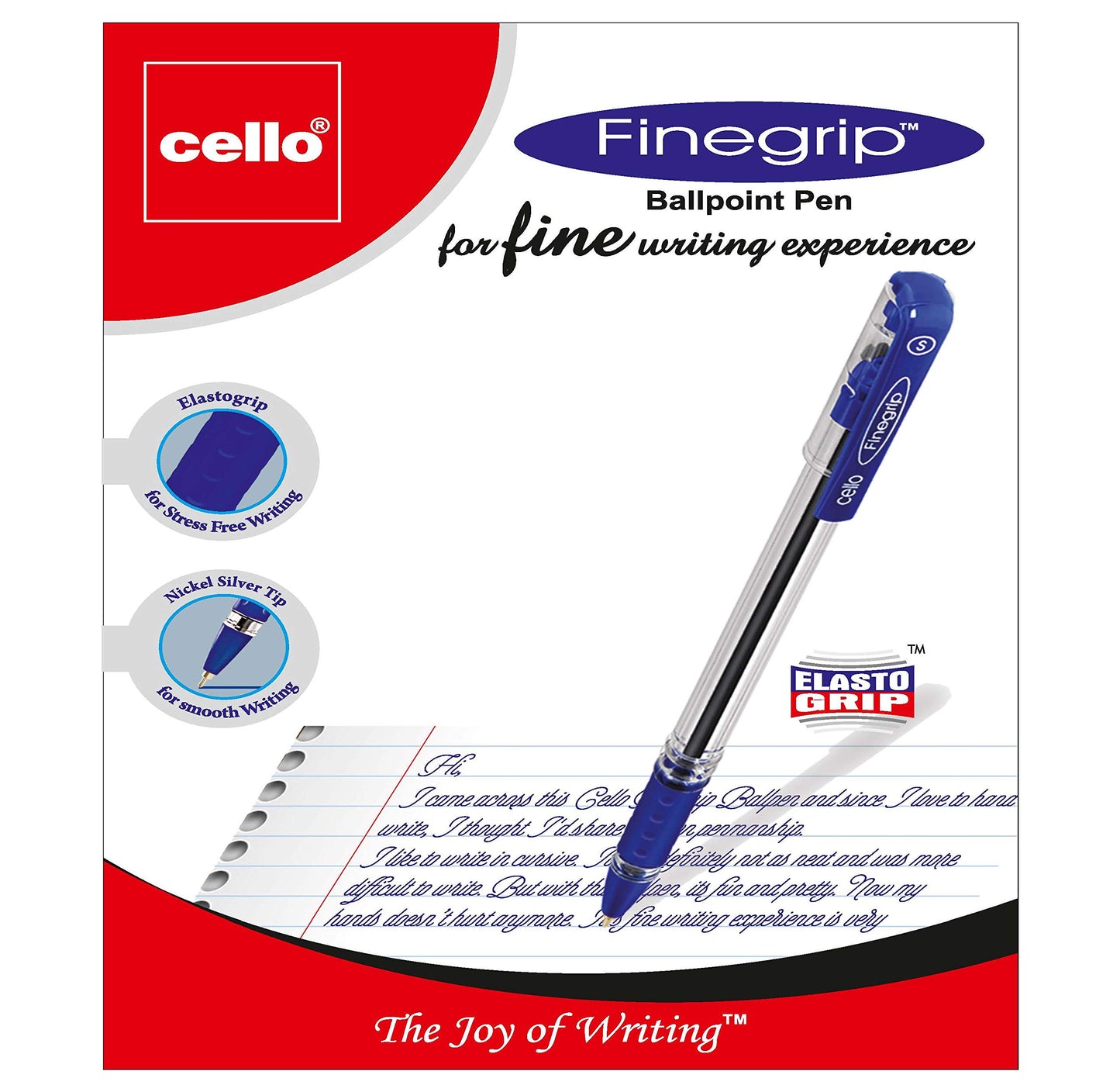 CELLO FINEGRIP BALL PEN 0.7MM DISPLAY OF 50PC BLUE