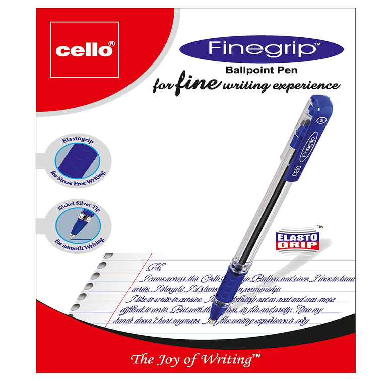 CELLO FINEGRIP BALL PEN 0.7MM DISPLAY OF 50PC BLUE