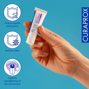 Curaprox PerioPlus+ Focus Gel, 10ml - Oral Gel for Gum Disease Treatment & Enamel Repair.
