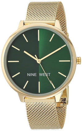 Nine West Women's NW/1981 Sunray Dial Mesh Bracelet Watch