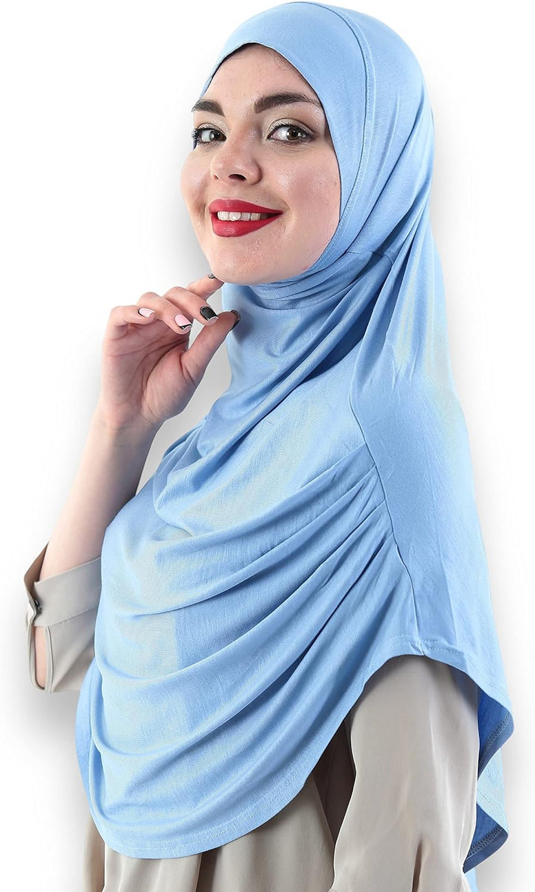 Avanos Easy Wear Soft Hijab for Women, Instant Hijab Long Scarf, Jersey Turbans Prayer Muslim Abayas Dress Clothes Jilbab