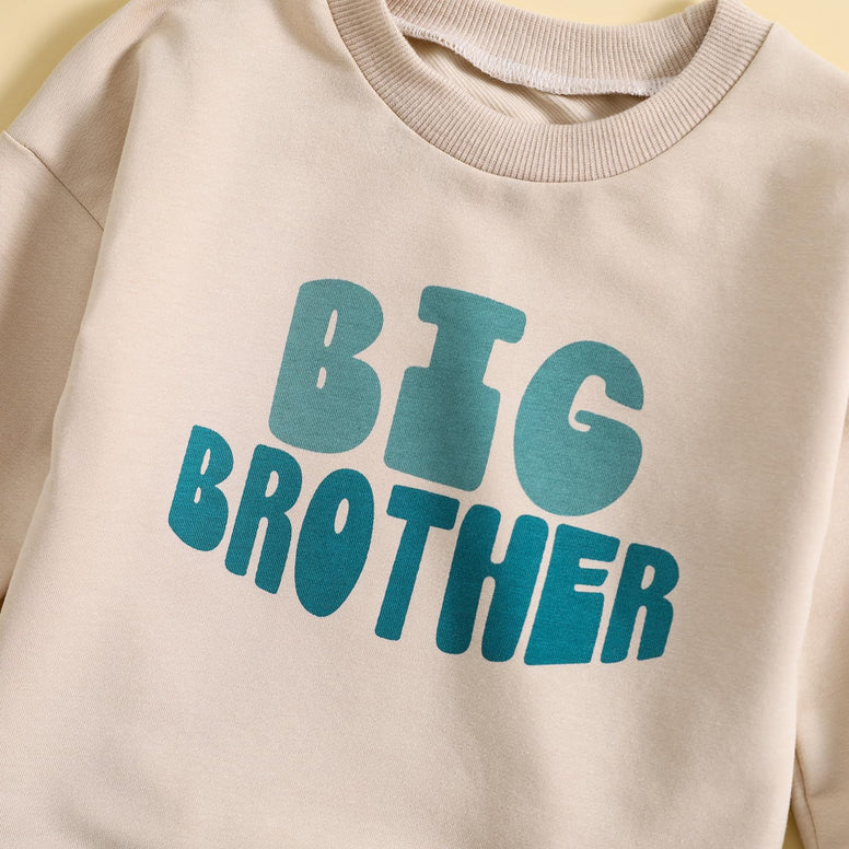 Frietlebird Big Brother Little Brother Matching Outfits Toddler Baby Boy Crewneck Sweatshirt Pullover Shirt Fall Clothes