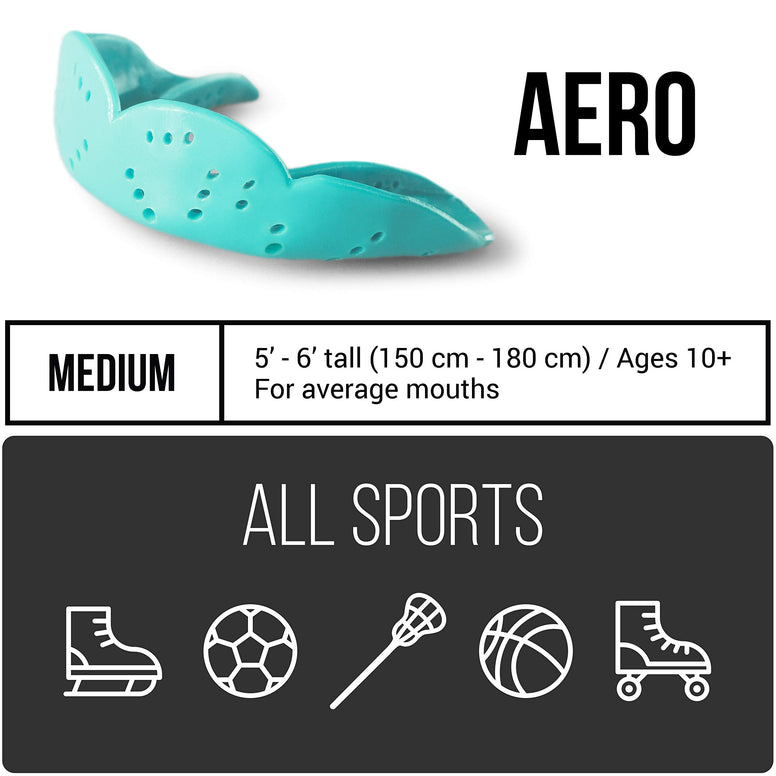 SISU Mouth Guards Areo 1.6mm Custon Fit Sports Mouthguard for Youth/Adults, Original