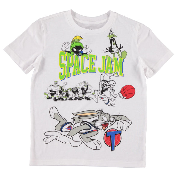 Boy's Space Jam T-Shirt and Shorts Bundle - Space Jam 2 Boys Clothing set (Size 6-7)
