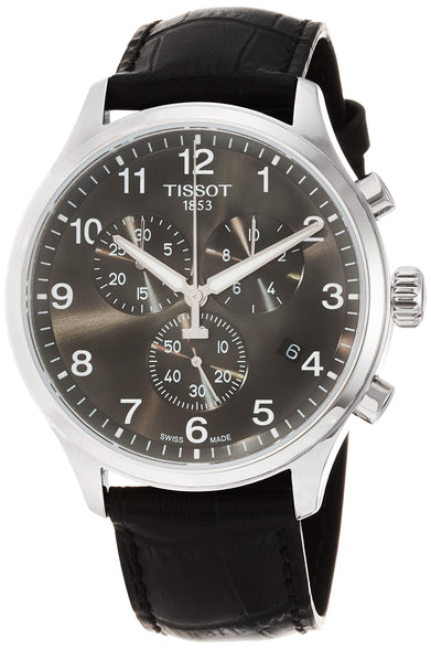 Tissot mens Tissot Chrono XL Stainless Steel Casual Watch Black T1166171605700, Black, Chronograph