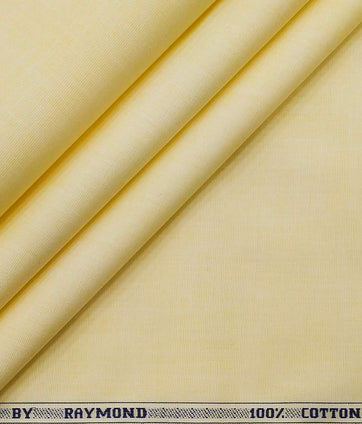 Raymond Men's Cotton Fil-a-Fil Unstitched Shirt Fabric (Blonde Yellow)