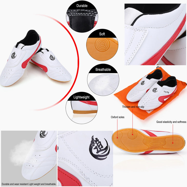 Taekwondo Shoes Martial Arts Sneaker Boxing Karate Kung Fu Tai Chi Shoes Black Stripes Sneakers Lightweight Shoes