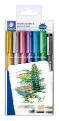 STAEDTLER 8323-SWP6P Metallic Markers - Multi-Colour (Pack of 6)