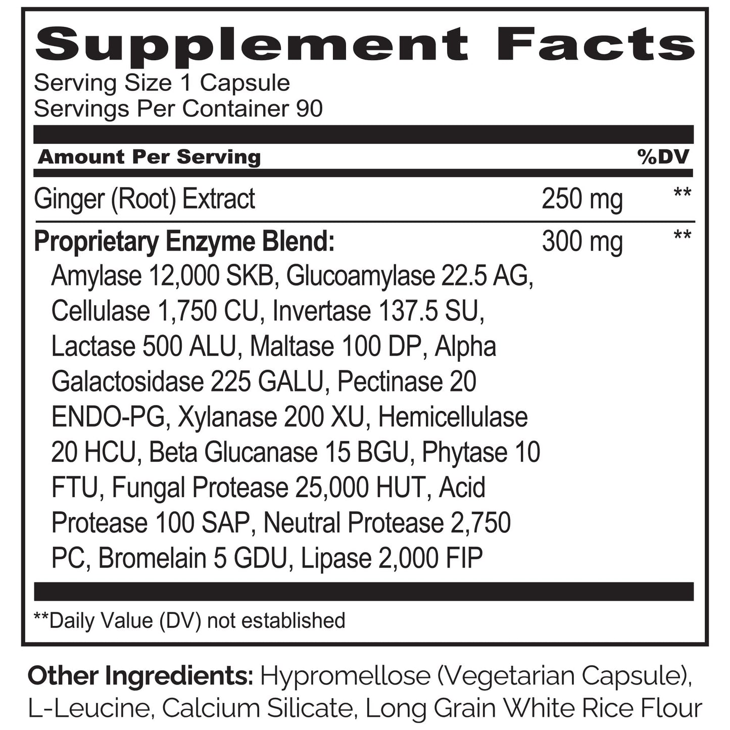 NATURELO Digestive Enzymes | Full Spectrum Support with a Broad Blend of 15 Enzymes Plus Ginger | Post-meal Bloating Relieft, Helps reduce Gas and Discomfort | 90 Vegan Capsules