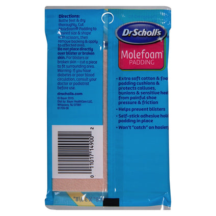 Dr Scholls Mole Foam Paddng 4X3, 2 Strips