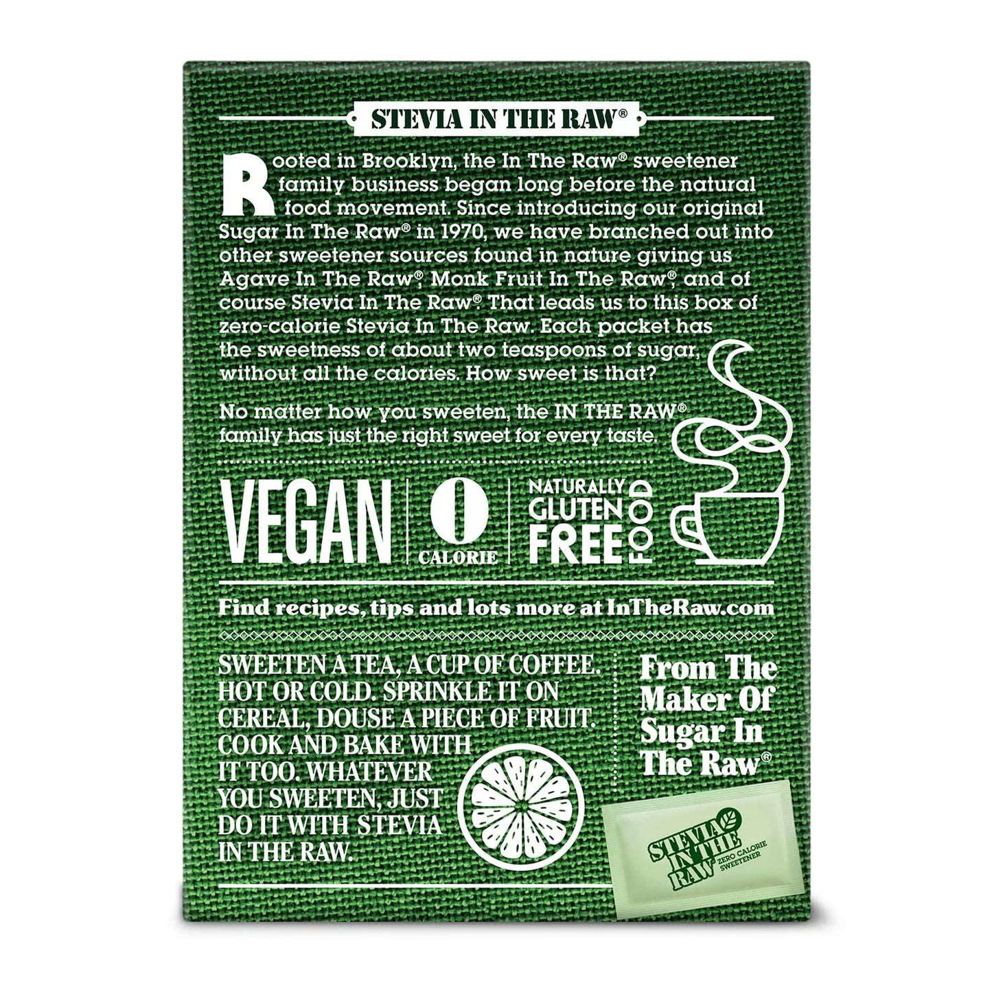 Stevia In The Raw Zero Calorie Sweetener 100g