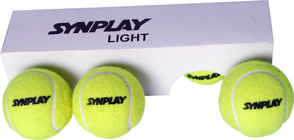 Synplay - Ss00160 Rubber Light Weight Tennis Cricket Ball, Standard (Fluorescent)