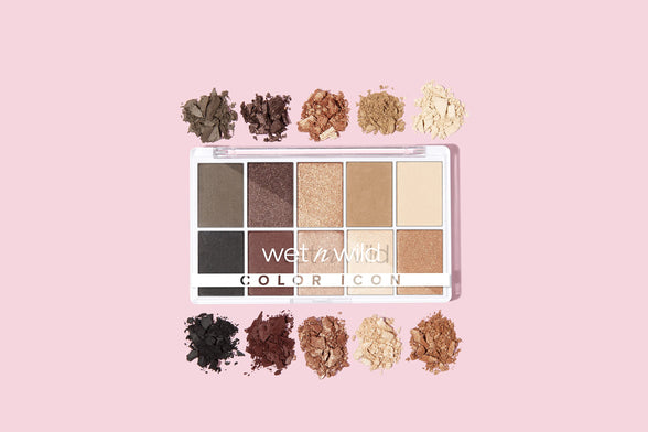 Wet 'N' Wild, Color Icon 10-Pan Palette, Eyeshadow Palette, 10 Richly Pigmented Colors For Everyday MakEUp, Long-Lasting And Easy To Blend Formula, Nude Awakening