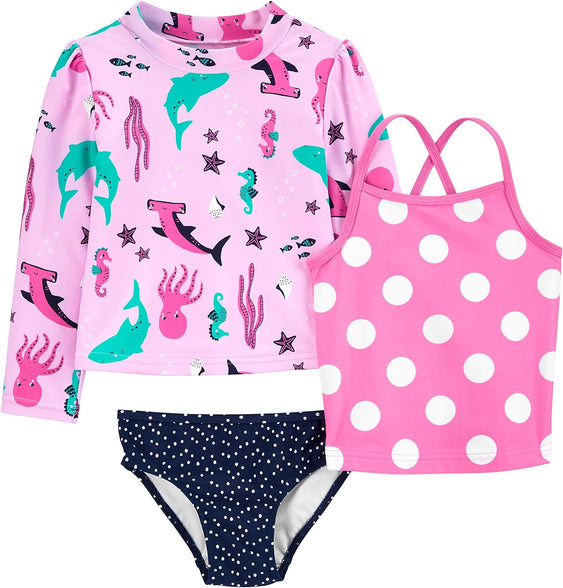 Simple Joys by Carter's Girls' Assorted Rashguard Sets