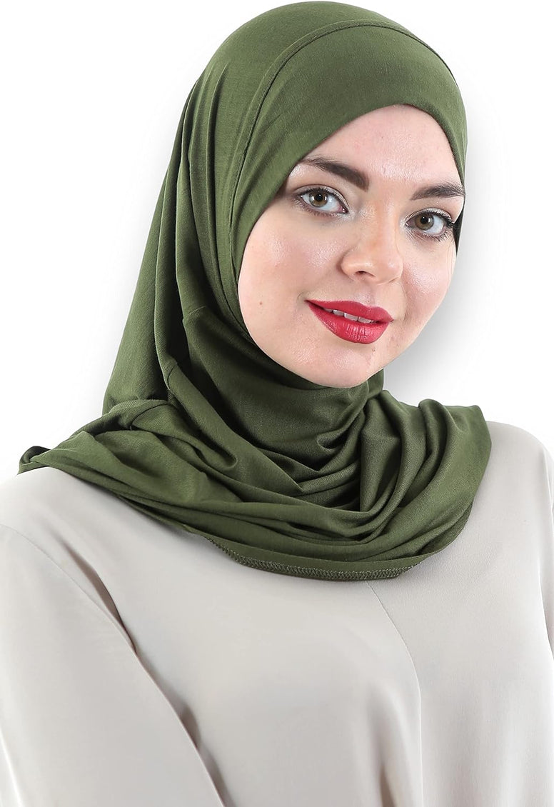 Avanos Easy Wear Soft Hijab for Women, Instant Hijab Long Scarf, Jersey Turbans Prayer Muslim Abayas Dress Clothes Jilbab