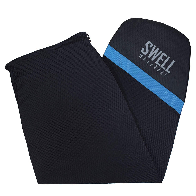 SWELL Wakesurf - Adjustable Length Wakesurf Board Sock with Padded Nose and Pocket - Wakeboard Cover - One Size Fits All Surfboard Bag