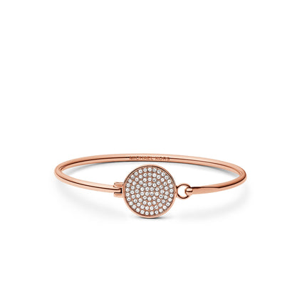 MICHAEL KORS MKJ3893791 ROSE GOLD CRYSTAL PAVE CIRCLE BRACELET