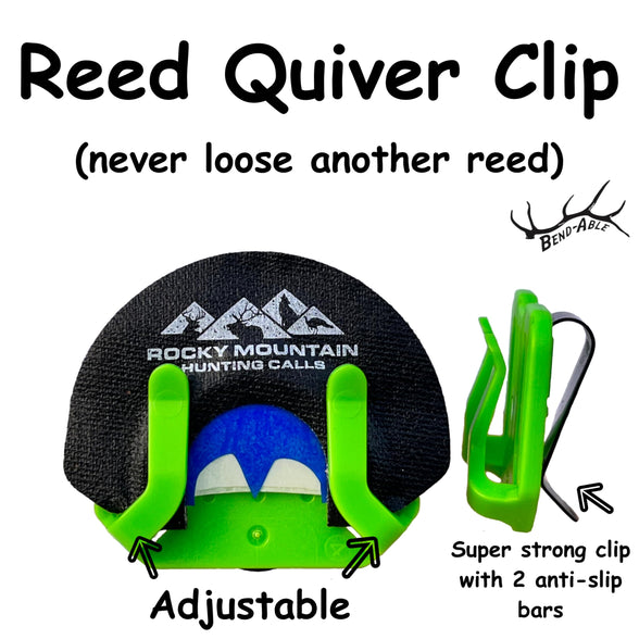 Bend-Able Products Reed Quiver (Clip-on) 2-Pack: Great for Bugle Tubes, elk Reeds, Turkey Reeds, elk Calls, Turkey Calls, Mouth Reeds, Call Holders.