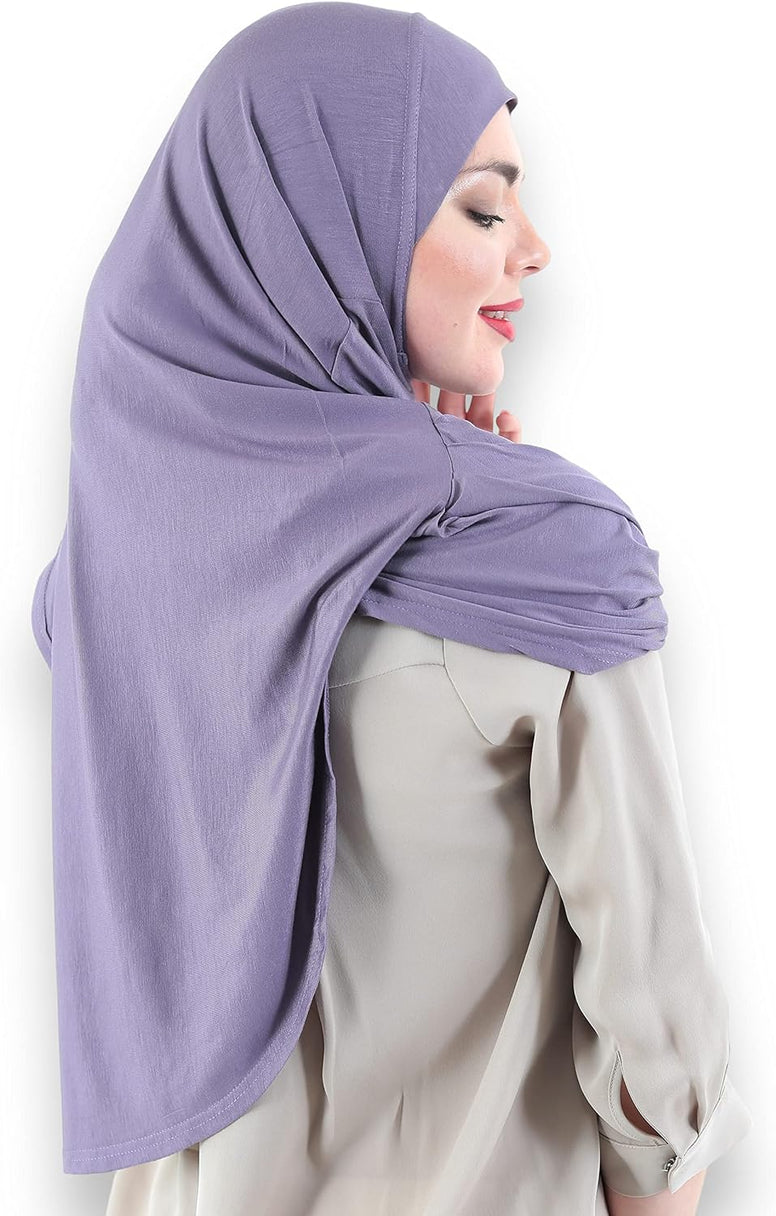 Avanos Easy Wear Soft Hijab for Women, Instant Hijab Long Scarf, Jersey Turbans Prayer Muslim Abayas Dress Clothes Jilbab