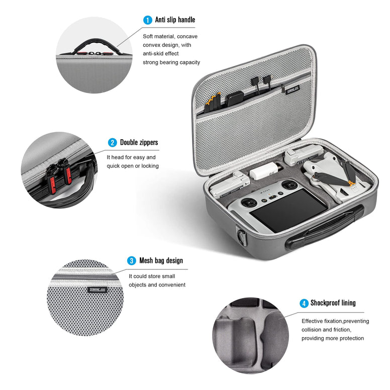 Zertylre Carrying Case Compatible with DJI Mini 3 Pro Storage Bag Hard Shell Travel Case Compatible with DJI Mini 3 Pro Drone and Accessories