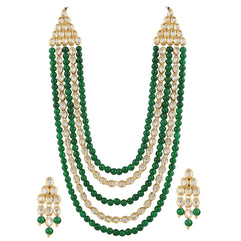 Shining Diva Fashion Latest Stylish 18k Gold Plated Kundan Wedding Necklace Set for Women