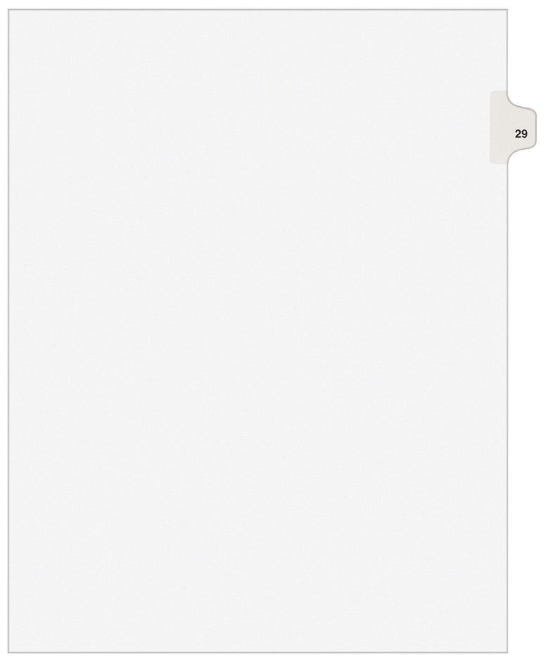 Avery Legal Dividers, Premium Individual Tab Titles, Letter Size, Side Tabs, 29, 25 Pack (01029)