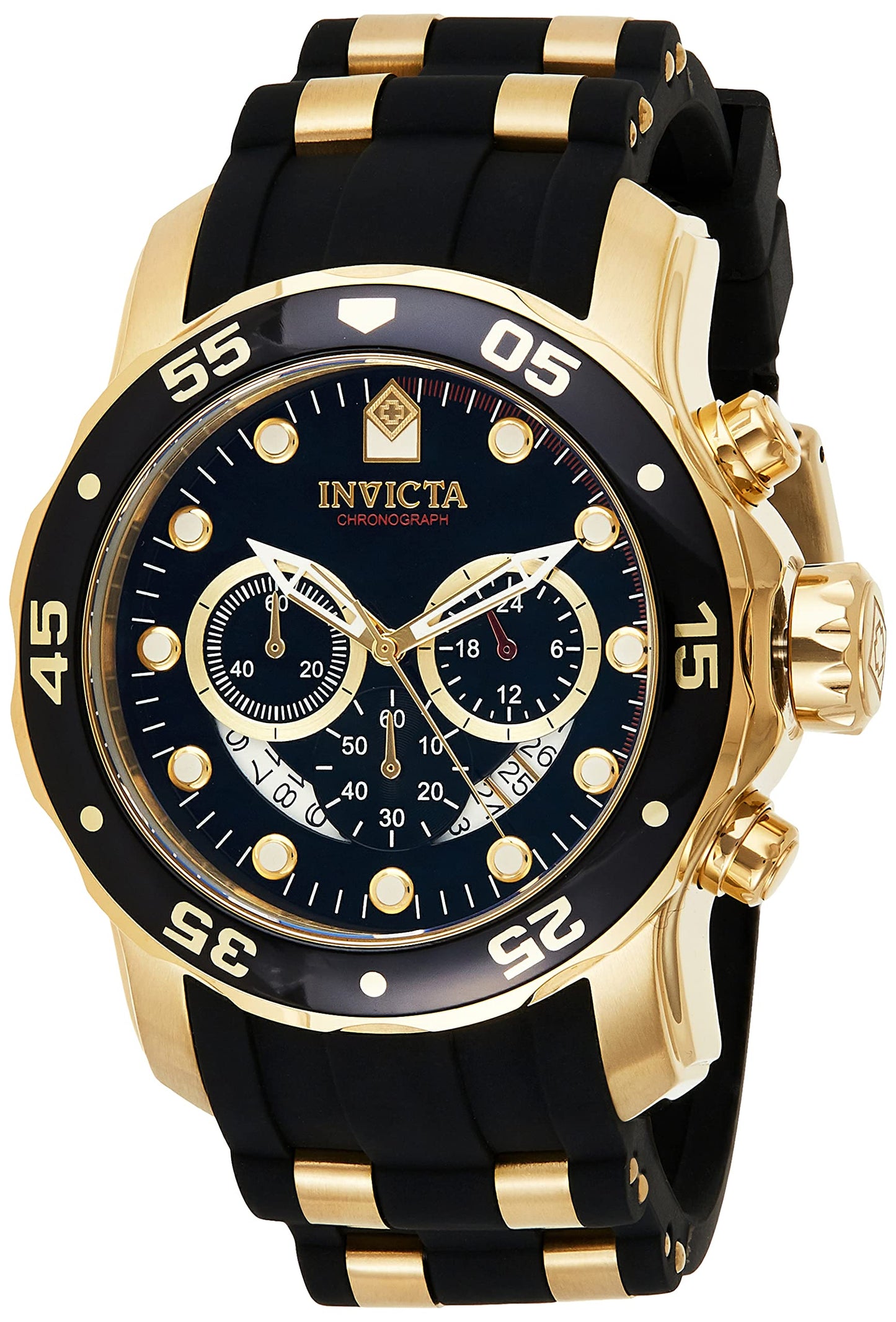 Invicta Mens Quartz Watch, Analog Display and Rubber Strap 6981