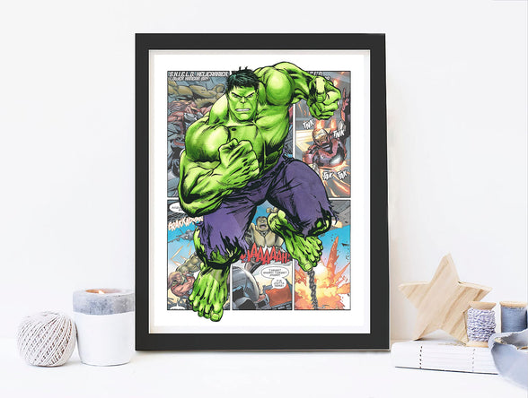 Superhero Avengers Watercolor Posters Prints Pictures Wall Art Decor Decorations Gifts Merch Comics Characters for Boys Room Nursery Kids Rooms Bedrooms Toddlers Teens Bathrooms Girls Rooms - 8x10