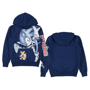 Freeze Boys' Sonic & Tails Hoodie - Navy, Sizes 4-20, Sonic the Hedgehog Pullover