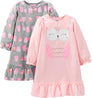 Simple Joys by Carter's Girls and Toddlers' Fleece Nightgowns, Pack of 2